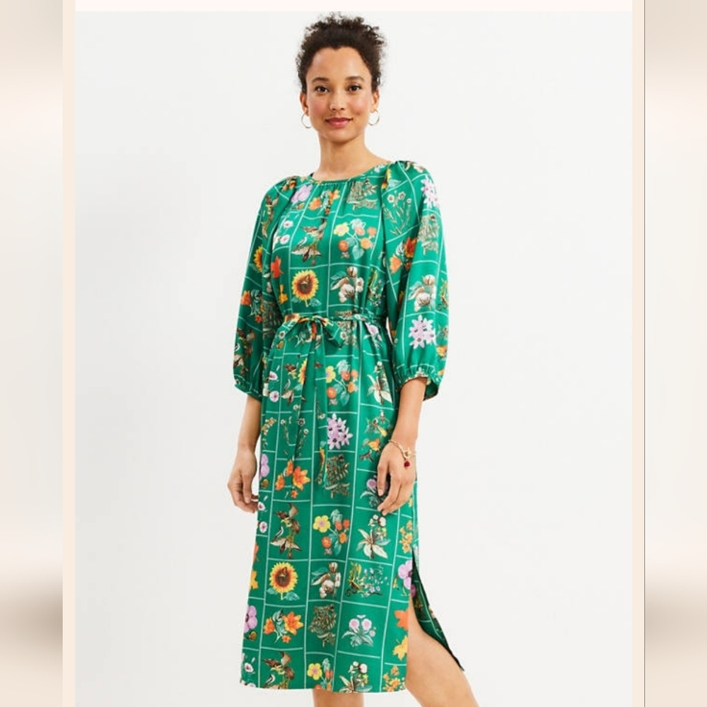 LOFT • Garden Squares Dress 🌻